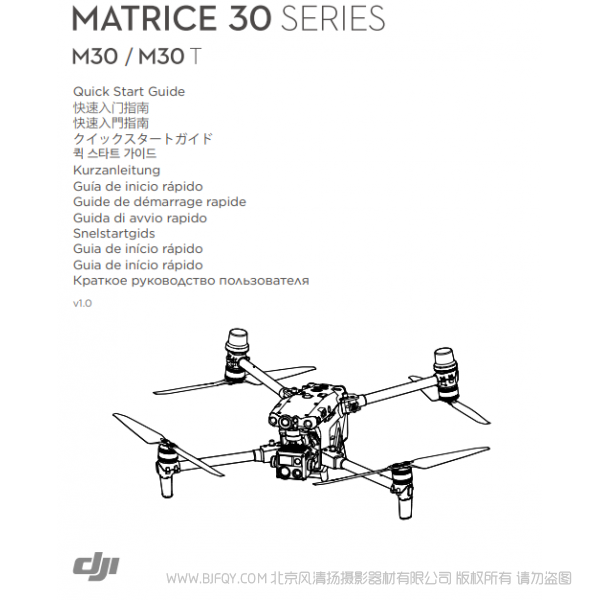 DJI 大疆  經緯 M30 系列 快速入門指南 說明書下載 使用手冊 pdf 免費 操作指南 如何使用 快速上手 