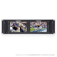  富威德 FEELWORLD 7" 高清1280x800 IPS屏3RU雙聯廣播級SDI/ HDMI/ AVI機柜式視頻監視器