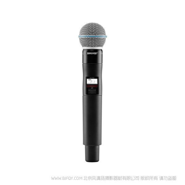 Shure 舒爾 QLXD2/B58A QLXD24/BETA58A 話筒配備QLXD2手持式發射機 QLX-D™數字無線系統之手持式無線發射機。