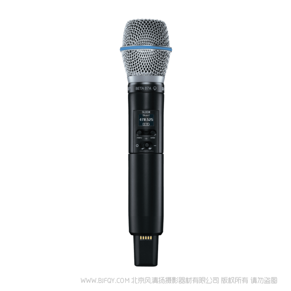 Shure 舒爾 GLXD2+/B87A 數(shù)字無線雙頻段手持式發(fā)射機（采用BETA®87A人聲話筒）