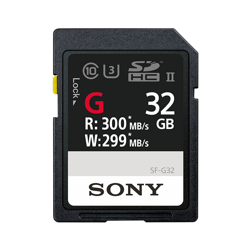 索尼 Sony SF-G32/T1 CN SD存儲卡-G系列 SFG32 高速存儲卡 相機內(nèi)存卡  讀取300mb  寫入 299mb 微單 全畫幅相機適用  A7M3 A7R3 